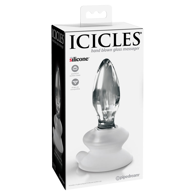 Pipedream Icicles 90 Glass Butt Plug - Clear